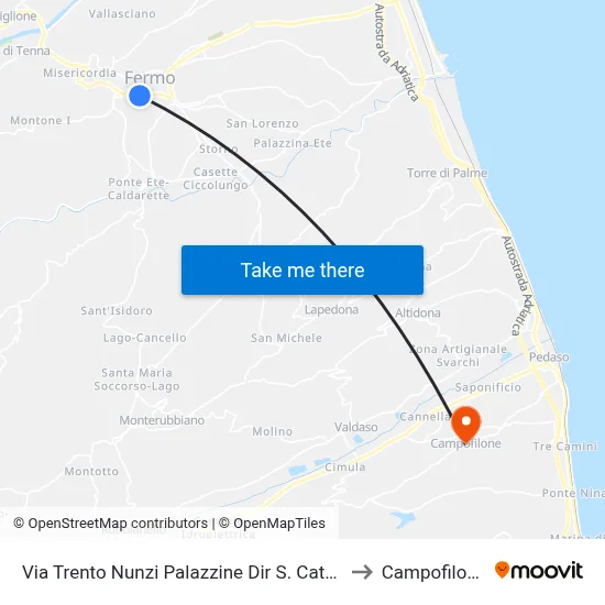 Trento Nunzi Buildings St. Catherine Direction to Campofilone map