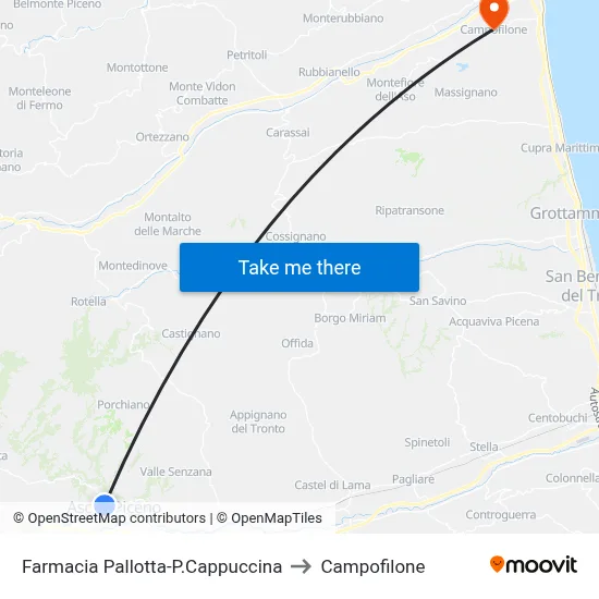 Pallotta Pharmacy-P.Cappuccina to Campofilone map