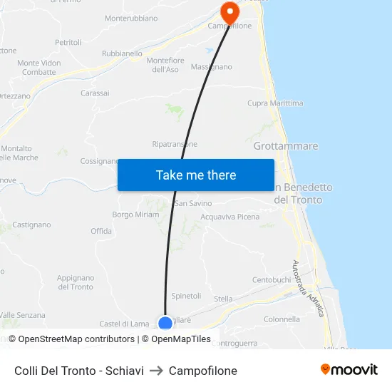 Colli Del Tronto - Schiavi to Campofilone map