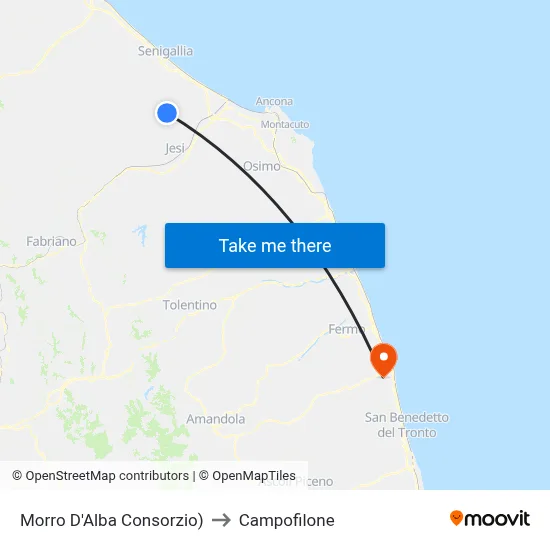 Morro D'Alba Consorzio) to Campofilone map