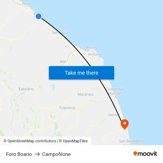 Boario Forum to Campofilone map