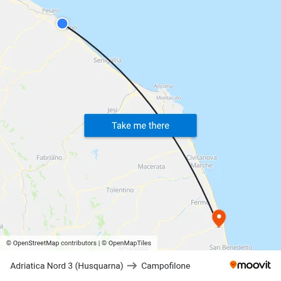 North Adriatic 3 (Husqvarna) to Campofilone map
