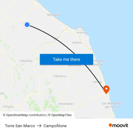 Torre San Marco to Campofilone map