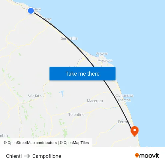 Chienti to Campofilone map