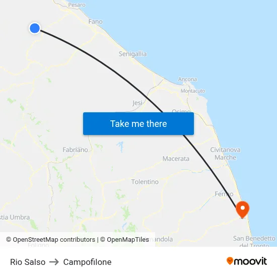 Rio Salso to Campofilone map