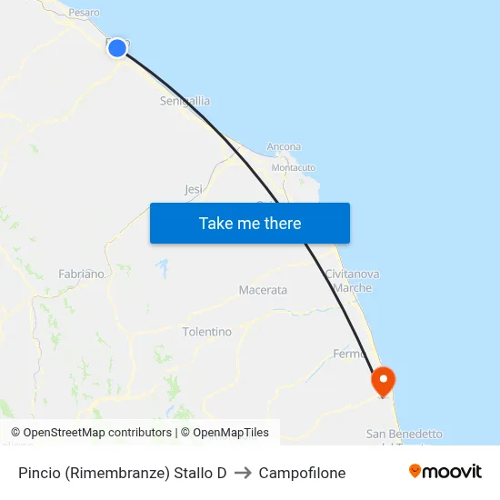 Pincio (Memorial) Bay D to Campofilone map