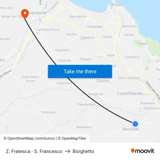 Fratesca Zone - St. Francis to Borghetto map