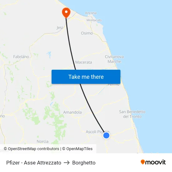 Pfizer - Equipment Axis to Borghetto map