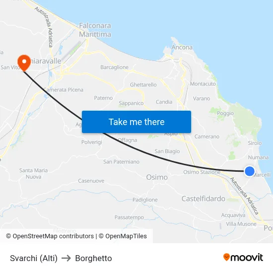 Svarchi (Alti) to Borghetto map