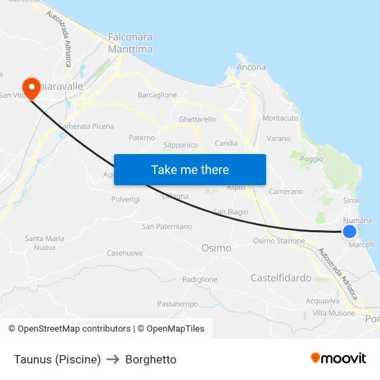 Taunus (Swimming Pools) to Borghetto map
