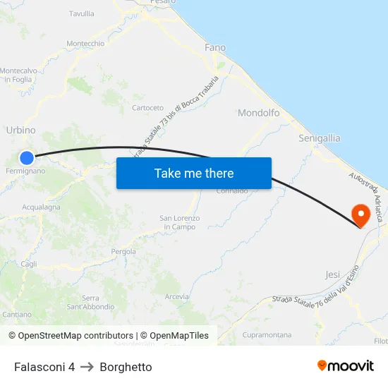 Falasconi 4 to Borghetto map
