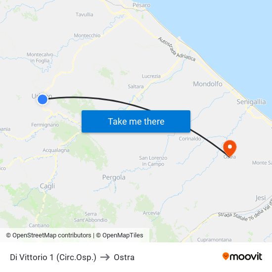 Di Vittorio 1 (Circ.Osp.) to Ostra map