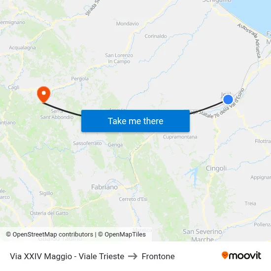 May 24th Street - Trieste Avenue to Frontone map