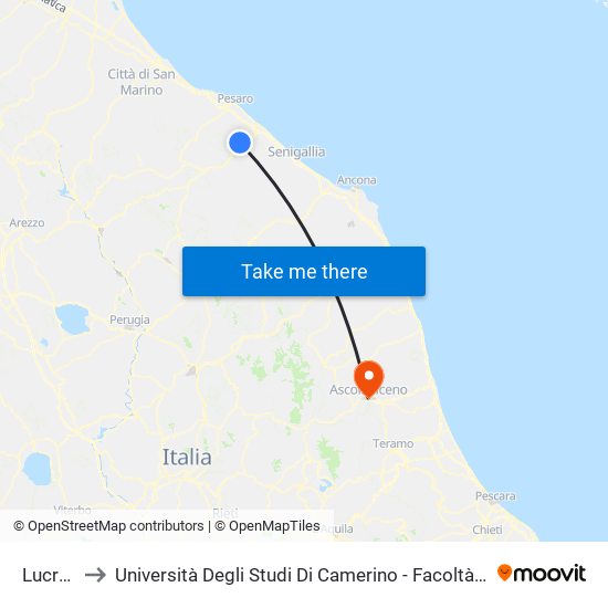 Lucrezia to Università Degli Studi Di Camerino - Facoltà Di Architettura map