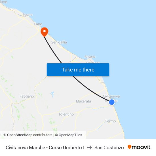 Civitanova Marche - Corso Umberto I to San Costanzo map