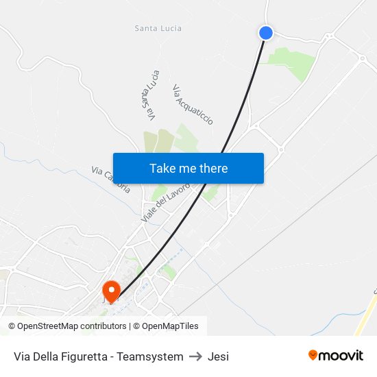 Via Della Figuretta - Teamsystem to Jesi map