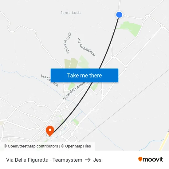 Via Della Figuretta - Teamsystem to Jesi map