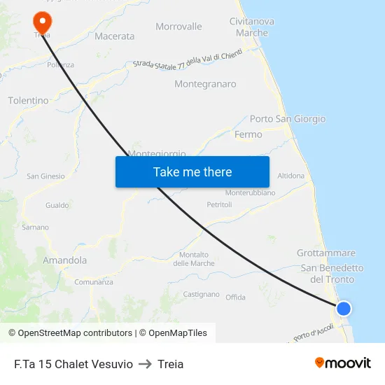 F.Ta 15 Chalet Vesuvio to Treia map