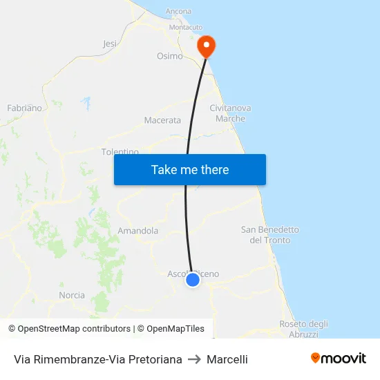 Remembrance Street-Pretoriana Street to Marcelli map