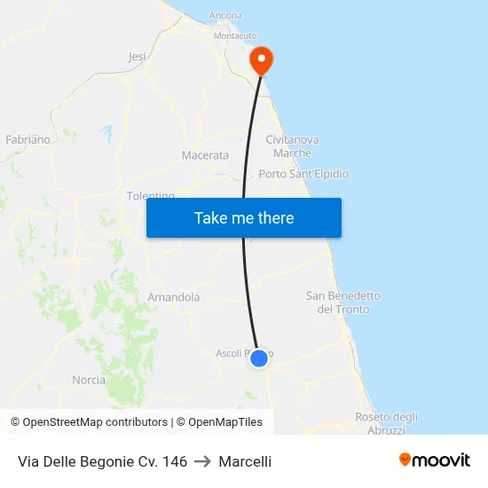 Begonia Street No. 146 to Marcelli map