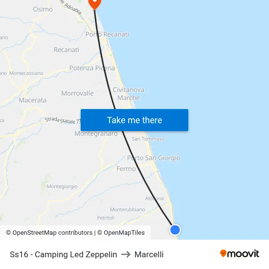 SS16 - Led Zeppelin Camping to Marcelli map