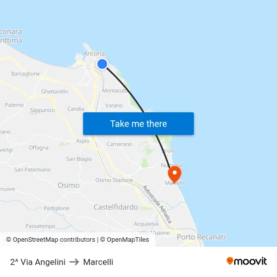 2nd Via Angelini to Marcelli map