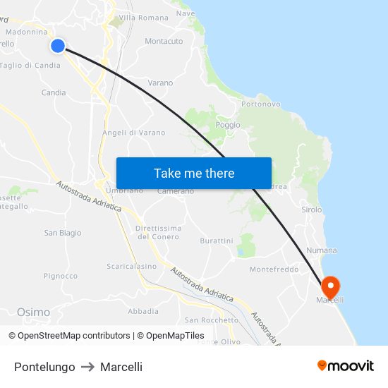 Pontelungo to Marcelli map