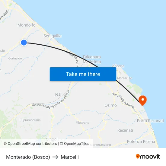 Monterado (Forest) to Marcelli map