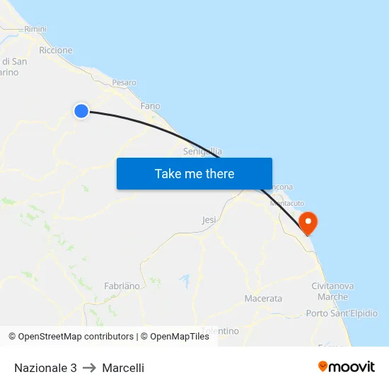 National 3 to Marcelli map