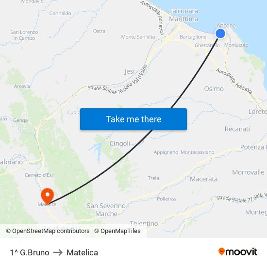 1^ G.Bruno to Matelica map