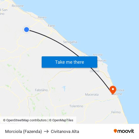 Morciola (Fazenda) to Civitanova Alta map