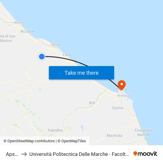 Apsella 1 to Università Politecnica Delle Marche - Facoltà Di Economia ""Giorgio Fuà"" map