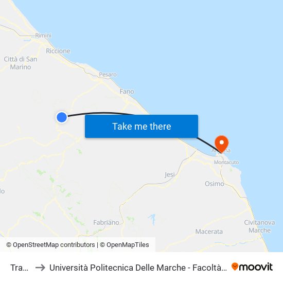 Trasanni to Università Politecnica Delle Marche - Facoltà Di Economia ""Giorgio Fuà"" map