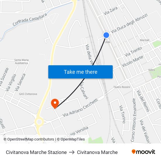 Civitanova Marche Stazione to Civitanova Marche map