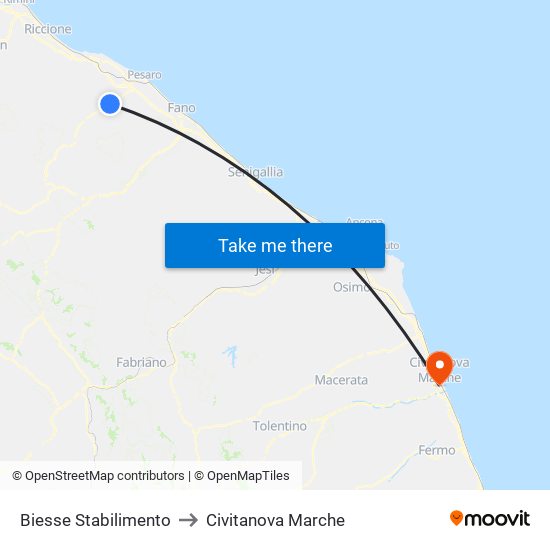 Biesse  Stabilimento to Civitanova Marche map