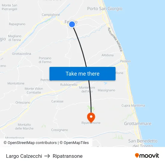 Largo Calzecchi to Ripatransone map