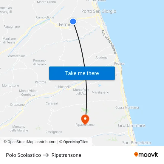 Polo Scolastico to Ripatransone map