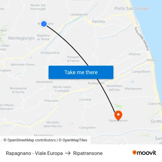 Rapagnano - Viale Europa to Ripatransone map