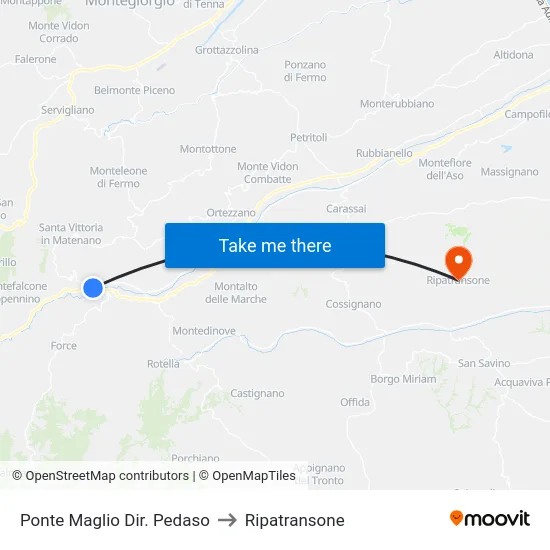 Ponte Maglio Dir. Pedaso to Ripatransone map