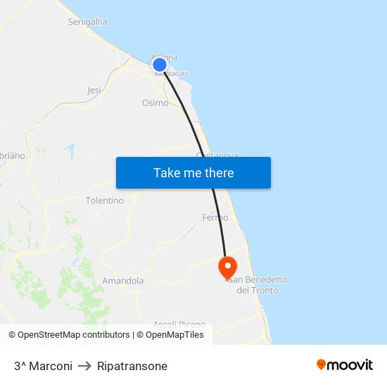 3^ Marconi to Ripatransone map