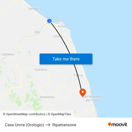 Unrra Houses (Clock) to Ripatransone map