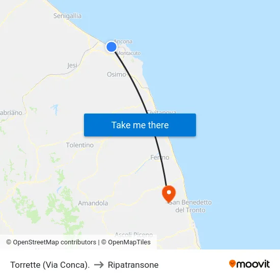 Torrette (Via Conca). to Ripatransone map