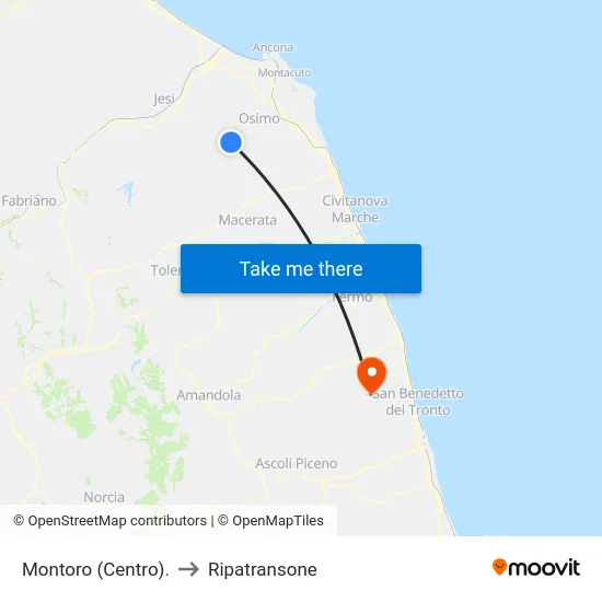 Montoro (Centro). to Ripatransone map