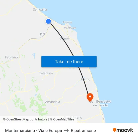 Montemarciano - Europa Avenue to Ripatransone map