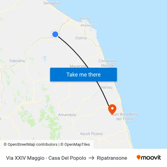 XXIV May Street - People's House to Ripatransone map