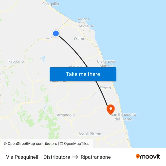 Via Pasquinelli - Gas Station to Ripatransone map