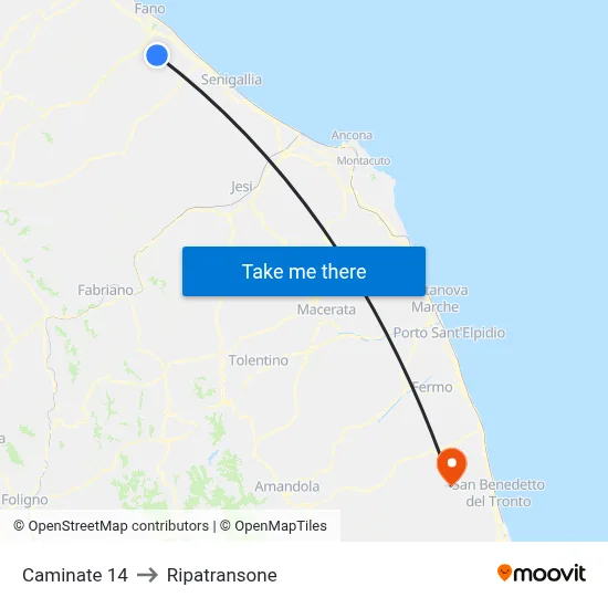 Caminate 14 to Ripatransone map