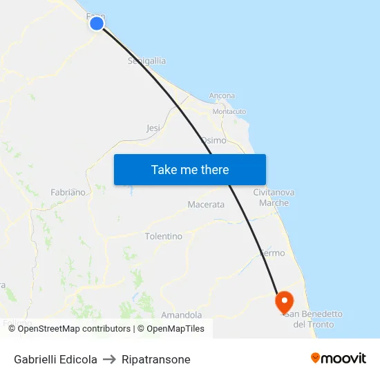 Gabrielli Edicola to Ripatransone map