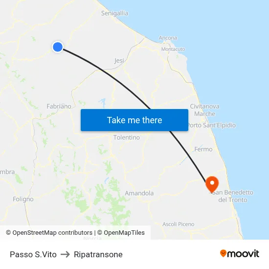 San Vito Pass to Ripatransone map