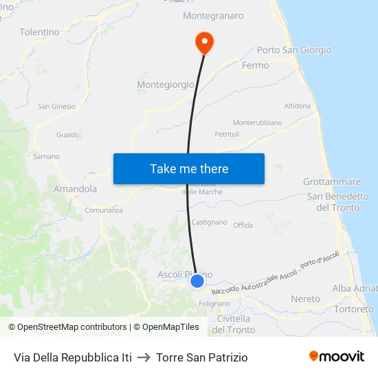 Via Della Repubblica Iti to Torre San Patrizio map